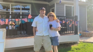 Dan and his wife, Sharon, celebrating the 4th